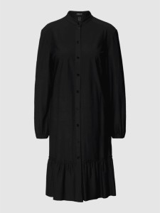 Czarna sukienka Marc Cain mini w stylu casual z długim rękawem