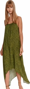 Zielona sukienka Top Secret w stylu casual z dekoltem w kształcie litery v