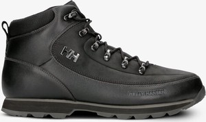 Czarne buty trekkingowe Helly Hansen sznurowane ze skóry
