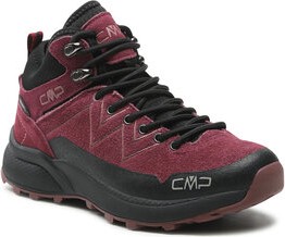 Czerwone buty trekkingowe CMP z płaską podeszwą sznurowane