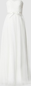 Sukienka Mascara z satyny bez rękawów z dekoltem w kształcie litery v