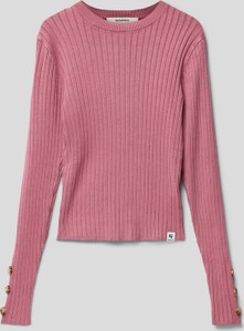 Różowy sweter Garcia z dzianiny