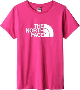 Różowy t-shirt The North Face z bawełny z okrągłym dekoltem