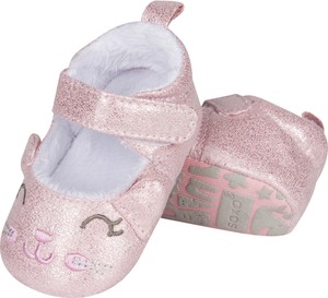 Różowe buciki niemowlęce Soxo dla dziewczynek