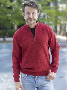 Sweter M. Lasota w stylu casual ze stójką z bawełny