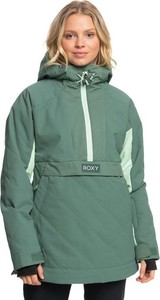 Zielona kurtka Roxy krótka w sportowym stylu z kapturem