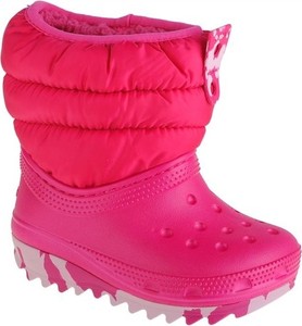 Różowe buty dziecięce zimowe Crocs