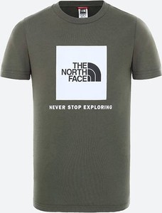 Zielona koszulka dziecięca The North Face z krótkim rękawem
