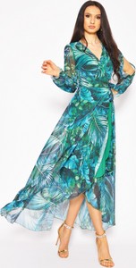 Sukienka Sukienki M&M z długim rękawem maxi z dekoltem w kształcie litery v