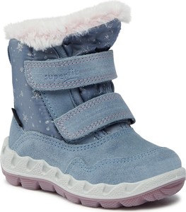 Niebieskie buty dziecięce zimowe Superfit dla dziewczynek
