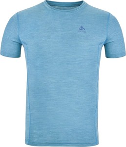 Niebieska koszulka ODLO w sportowym stylu z wełny