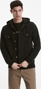 Czarna kurtka Reserved z jeansu krótka