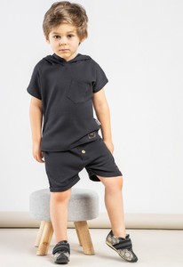 Czarna koszulka dziecięca 5.10.15 z bawełny dla chłopców