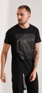 Czarny t-shirt DiverseExtreme w młodzieżowym stylu z krótkim rękawem