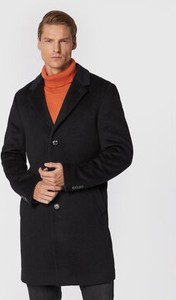 Czarny płaszcz męski Gino Rossi