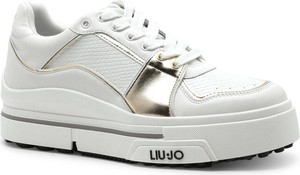 Buty sportowe Liu-Jo sznurowane ze skóry w sportowym stylu