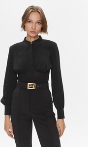 Czarna bluzka Elisabetta Franchi w stylu casual z długim rękawem