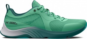 Zielone buty sportowe Under Armour z płaską podeszwą w sportowym stylu sznurowane