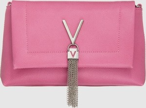 Różowa torebka Valentino by Mario Valentino matowa w stylu glamour na ramię