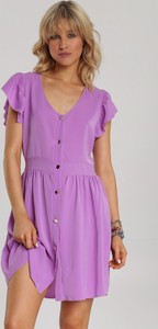 Fioletowa sukienka Renee z dekoltem w kształcie litery v