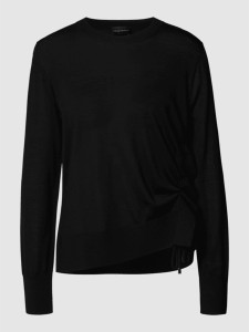 Czarny sweter Emporio Armani w stylu casual z wełny