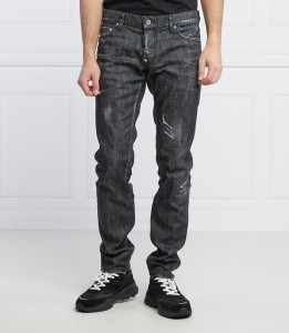 Czarne jeansy Dsquared2 w młodzieżowym stylu