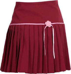 Czerwona spódnica Fokus w młodzieżowym stylu mini z tkaniny