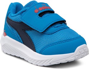 Niebieskie buty sportowe dziecięce Diadora dla chłopców na rzepy