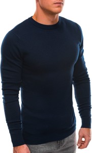 Granatowy sweter Edoti z okrągłym dekoltem