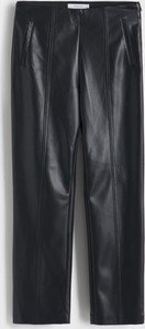Czarne spodnie Reserved ze skóry