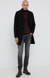 Czarny sweter Sisley w stylu casual z dzianiny