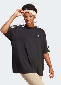 Czarna bluzka Adidas z okrągłym dekoltem w sportowym stylu