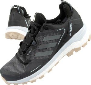 Czarne buty sportowe Adidas z płaską podeszwą w sportowym stylu terrex