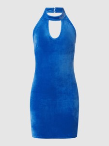 Niebieska sukienka Von Dutch z dekoltem halter bez rękawów