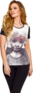 T-shirt Gaia w młodzieżowym stylu z bawełny z krótkim rękawem