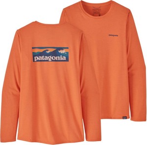 Pomarańczowa bluzka Patagonia w sportowym stylu z krótkim rękawem