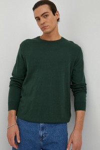 Zielony sweter Wrangler z okrągłym dekoltem