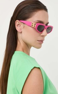 Różowe okulary damskie Balenciaga