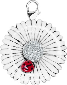 Yes Charms - Biżuteria Yes Zawieszka srebrna pokryta emalią i szkłem - kwiat - YES Charms