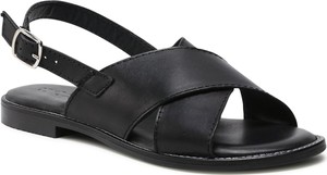Czarne sandały Tamaris w stylu casual z klamrami