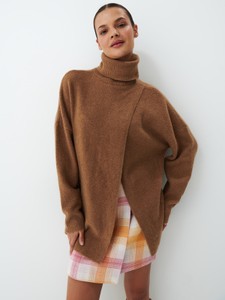 Moda Swetry Swetry oversize LTB Sweter oversize bia\u0142y-czarny Wz\u00f3r w paski W stylu casual 