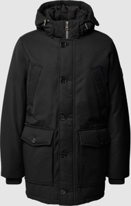 Czarna kurtka Tommy Hilfiger w młodzieżowym stylu długa