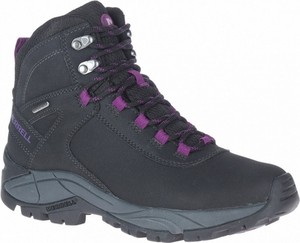 Czarne buty trekkingowe Merrell z płaską podeszwą