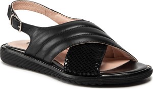 Czarne sandały Libero z klamrami w stylu casual