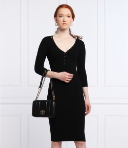 Sukienka Elisabetta Franchi z długim rękawem z jedwabiu w stylu casual