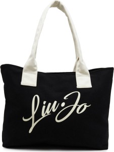 Czarna torebka Liu-Jo lakierowana w wakacyjnym stylu na ramię