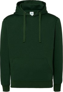 Zielona bluza JK Collection z kapturem z bawełny w stylu casual