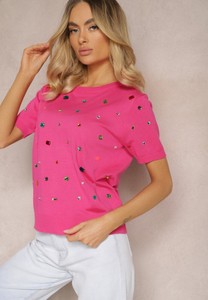Różowa bluzka Renee w stylu casual