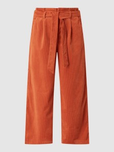Pomarańczowe spodnie Vero Moda ze sztruksu w stylu retro