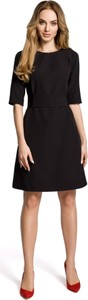Czarna sukienka MOE mini z krótkim rękawem